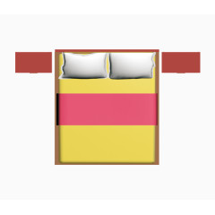 彩平图户型图彩色布艺床床头柜