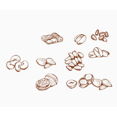 小零食坚果简笔画