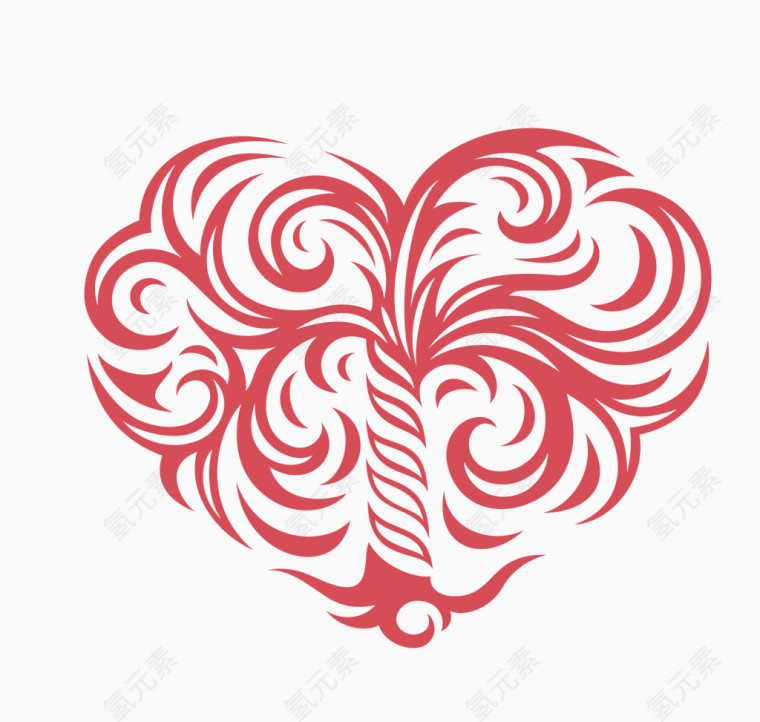 红心婚礼邀请函