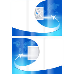 矢量创意三折页设计素材