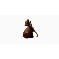 双十二活动装饰促销活动钱袋人物