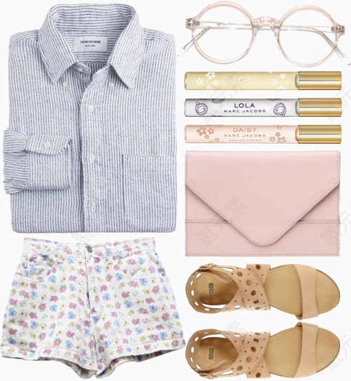 淡蓝色条纹衬衣