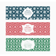 3款圣诞节banner矢量素材