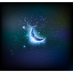 夜空星星月亮背景