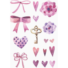 矢量手绘插画蝴蝶结