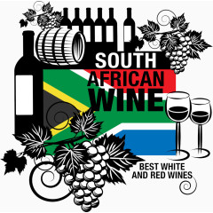 国旗和葡萄酒背景图片