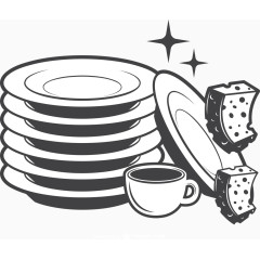 盘子抹布杯子洗洁精