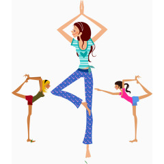 练习瑜伽的美女素材