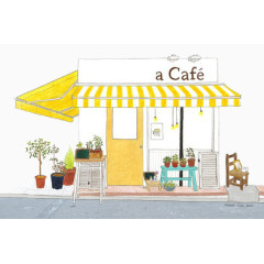 手绘咖啡店
