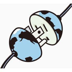 寓意丰富的地球和插头矢量素材