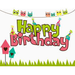 矢量生日艺术字