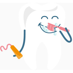 洁白的牙齿矢量图