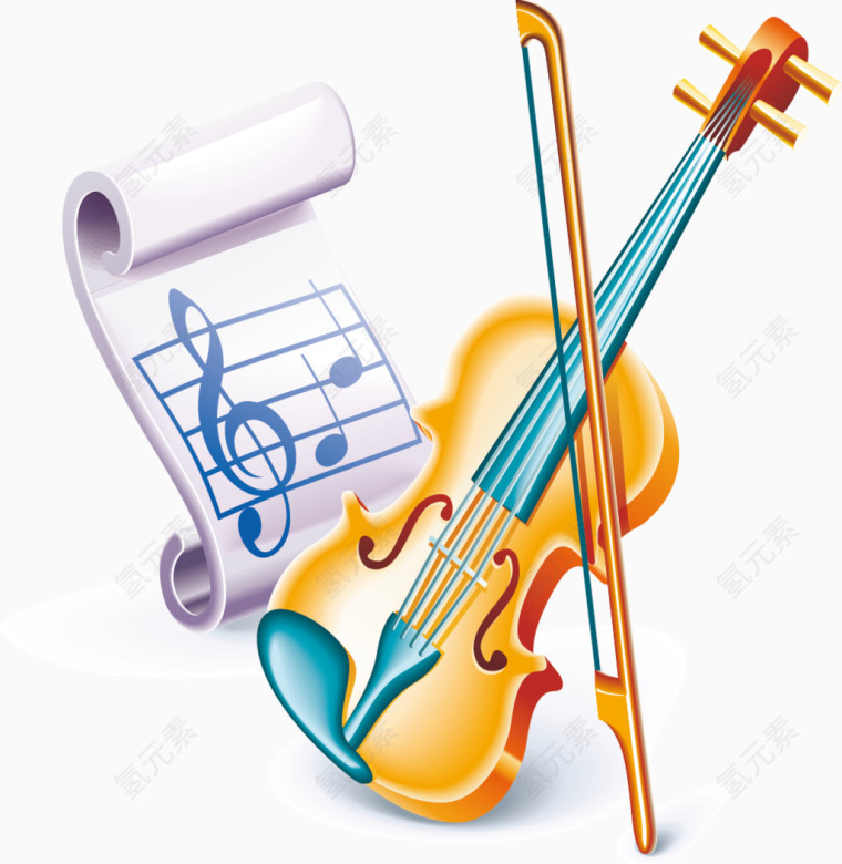 小提琴素材设计