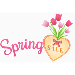 春季郁金香促销海报矢量素材