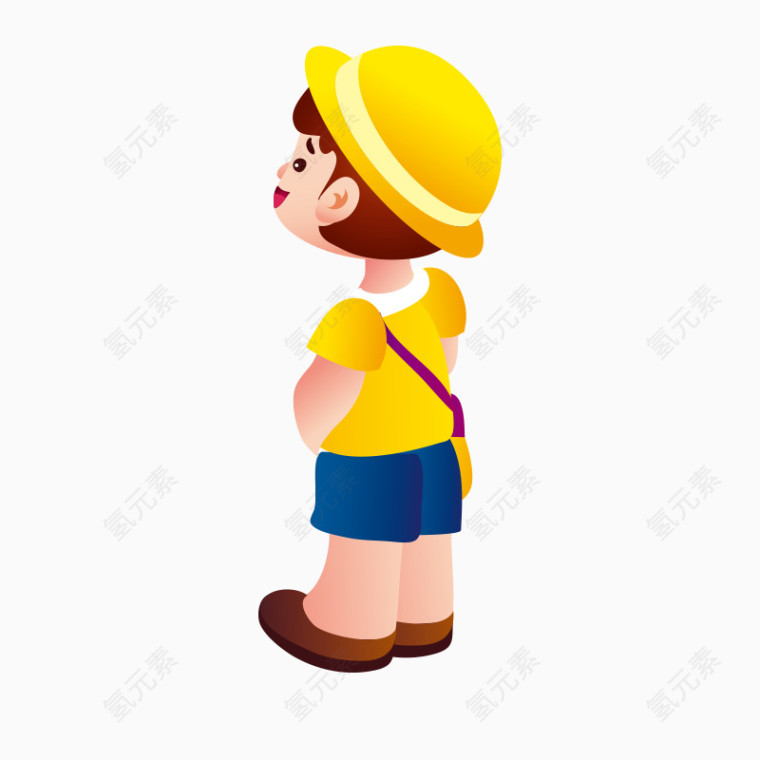 放学回家的小男孩