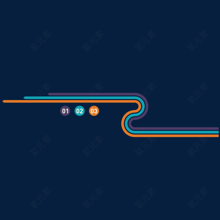 ppt平面线条科技矢量素材