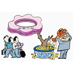 形象工程投资矢量图