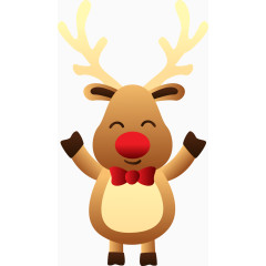 打着红色领带的麋鹿