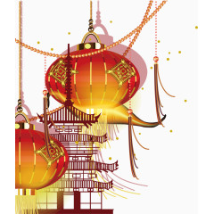 灯笼春节矢量新年好