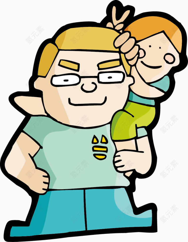 父亲节装饰元素