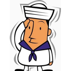 敬礼卡通人物素材