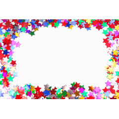 彩色星星边框素材