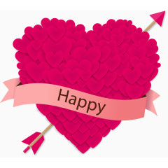 矢量手绘一箭穿心