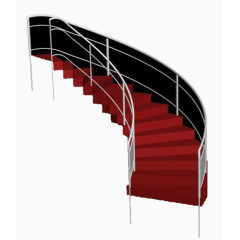 现代简约公共场所旋转楼梯