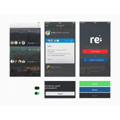 黑色透明移动UI