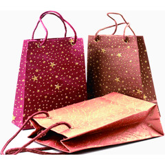 星星底纹的纸质购物袋