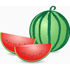 切开的两片西瓜