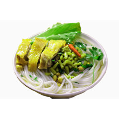 青菜鸡肉米粉免抠图片