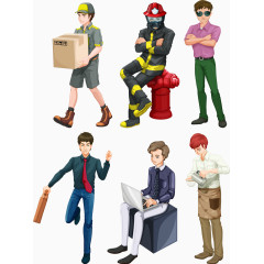 时尚职业人物设计矢量素材