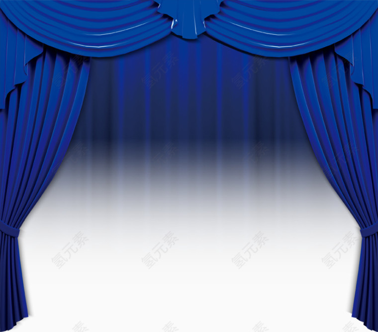 蓝色舞台幕布