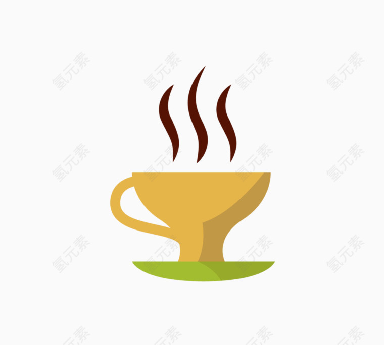 卡通一杯茶素材