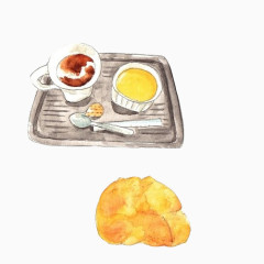营养搭配食物手绘画素材图片