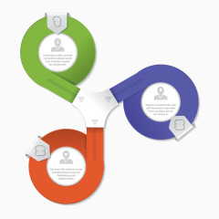 矢量彩色创意ppt信息图