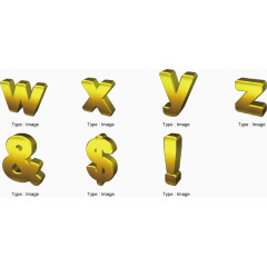 26个英文字母PPT图片素材下载