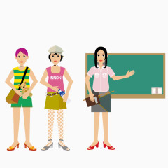 不同装扮的老师和女学生