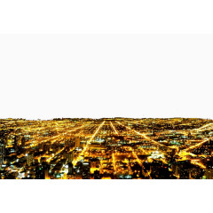 夜晚的灯光市中心