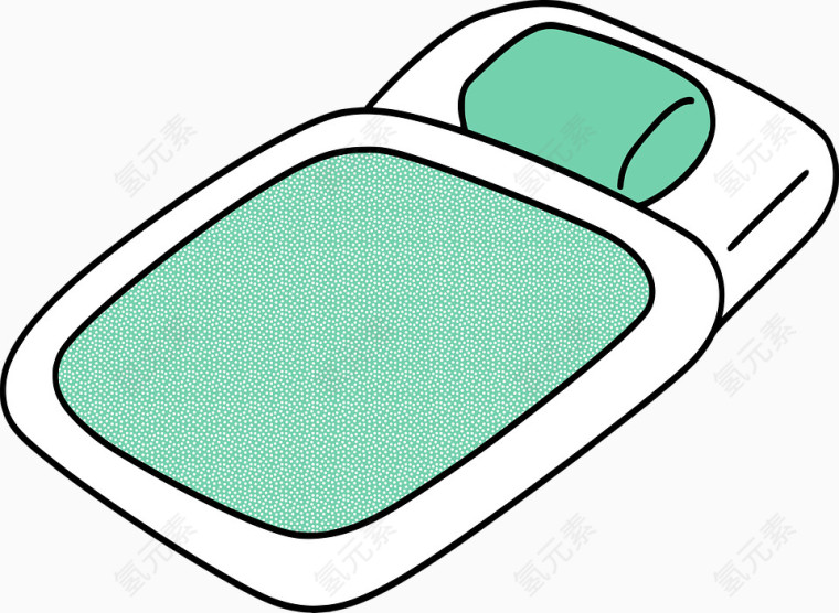 蓝色床单