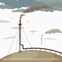 禁燃天然气公益海报矢量素材