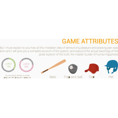 游戏属性信息图表矢量素材