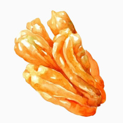 油条手绘画素材图片