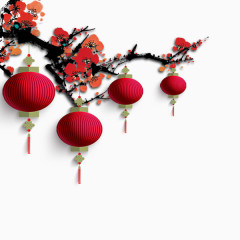 红梅灯笼高高挂