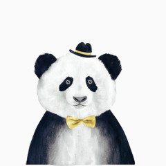 熊猫绅士素材图片