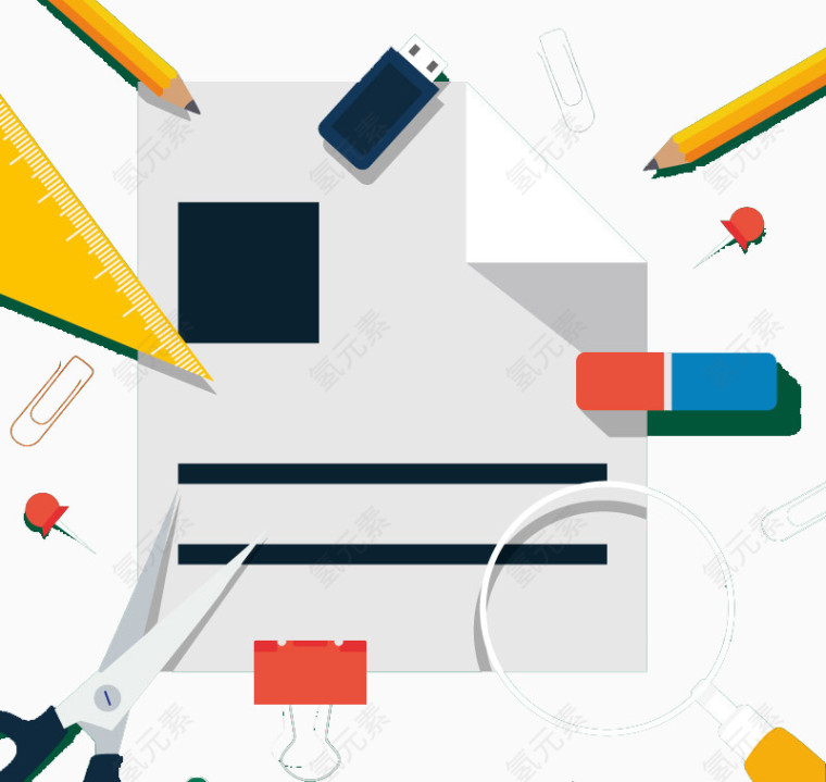 精致设计类工具背景矢量素材