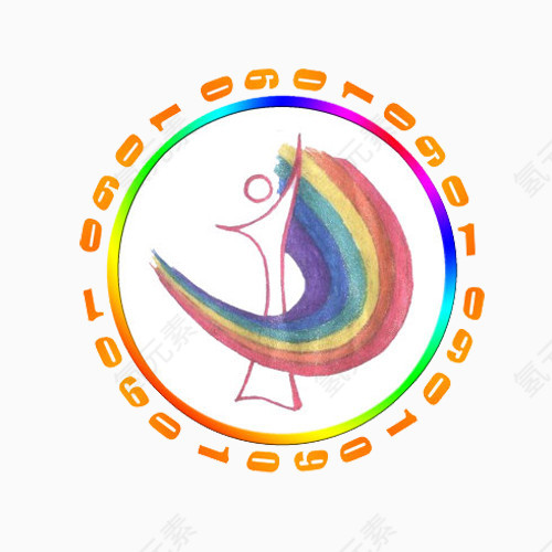 五彩的班旗