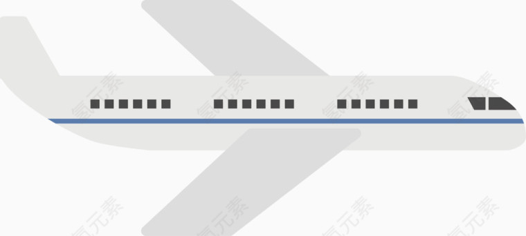 扁平化飞机矢量图
