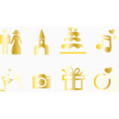 金色婚礼素材